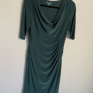 Smart Party Dress - Forest Green